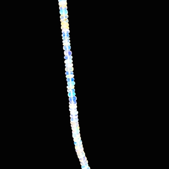 Genuine Ethiopian Opal & Sterling Silver Necklace - Picture 5 of 7